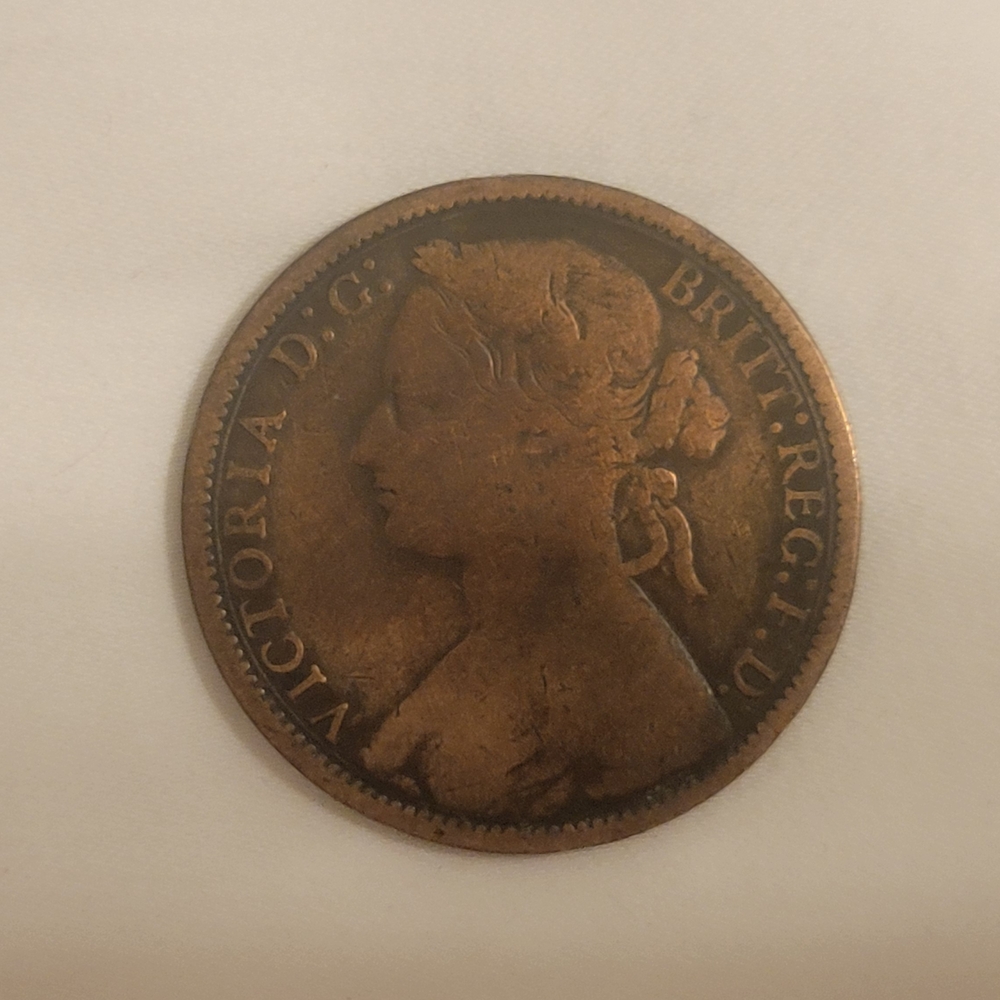 1874 Queen Victoria Bronze Penny